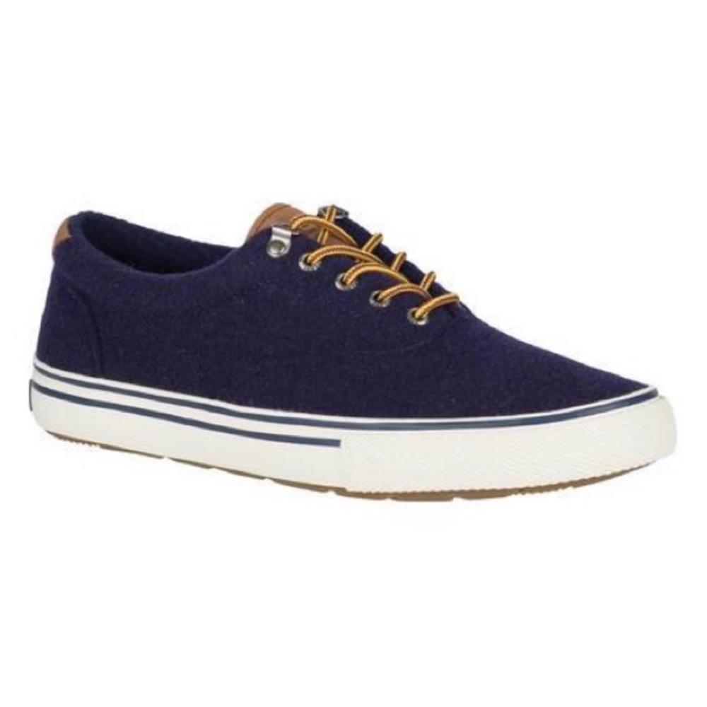NWOT Men's Sperry Navy Wool Striper II Sneakers